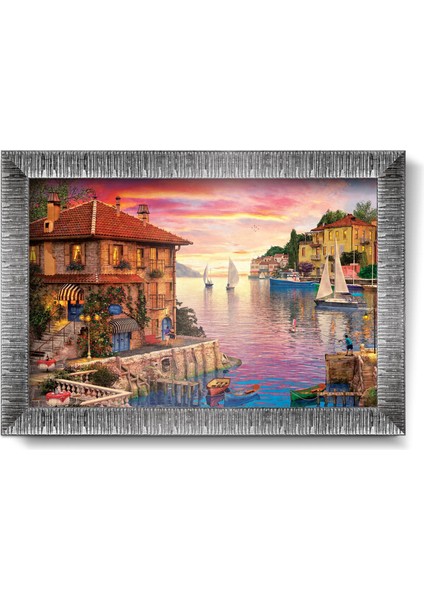 Akdeniz Limanı 1000 Parça Çerçeveli Puzzle