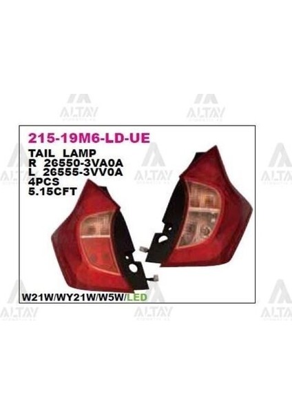 21519M6LLDUE Stop Lambası Sol Ledli Tip Nissan Note 12 265553VV0A