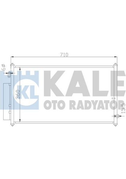 380600 Klima Kondenseri Honda Fıt Iıı Al-Al 714X380X16 80110SEMM02