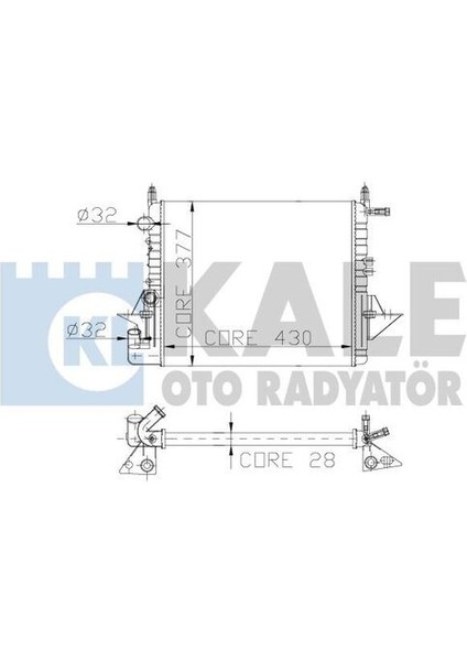 0525252AL Motor Radyatör Twingo 96-2 Sıra Al Pl 430X377X28 7701045212