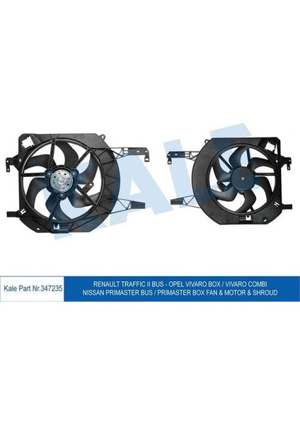 347235 Fan Motoru Davlumbazlı Trafic Iı Vivaro Prımaster 1.9dcı 2.1 7701050191
