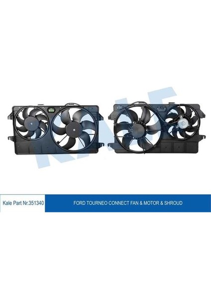 351340 Fan Motoru Komple Çift Fanlı Ford Tourneo Connect 02-13 7T168C607NB
