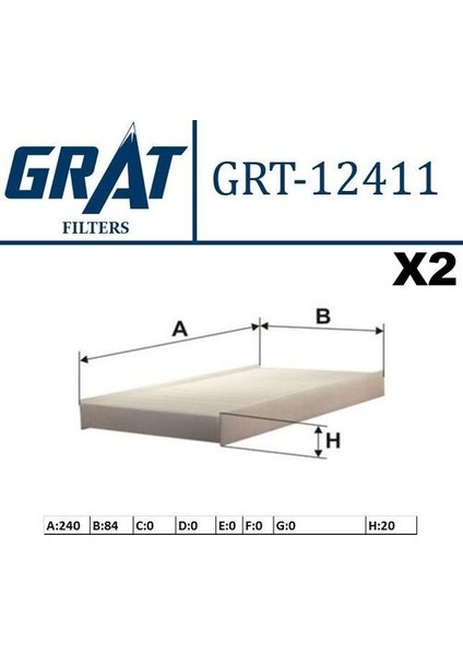 12411 Kabin Filtresi Çiftli C-Elysee 1.2VTI 1.6 HDI-301 1.2VTI 1.6 Hdı 1.6 Vtı 2011 9678792080