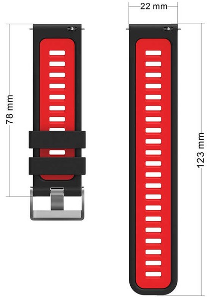 Galaxy Watch Active 2 40MM Krd-55 Uyumlu Kordon Zore - Gri-Sarı