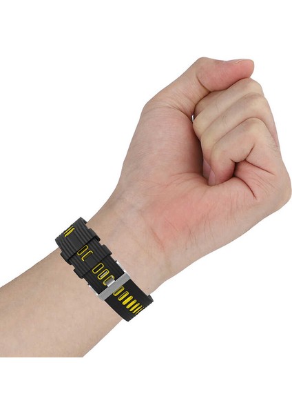 Galaxy Watch Active 2 40MM Krd-55 Uyumlu Kordon Zore - Gri-Sarı