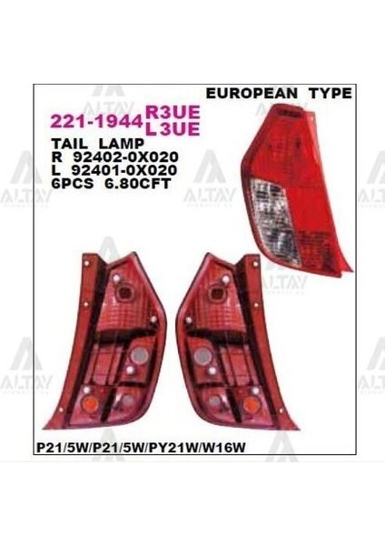 2211944R3UE Stop Lambası Sağ I10 08- 924020X020