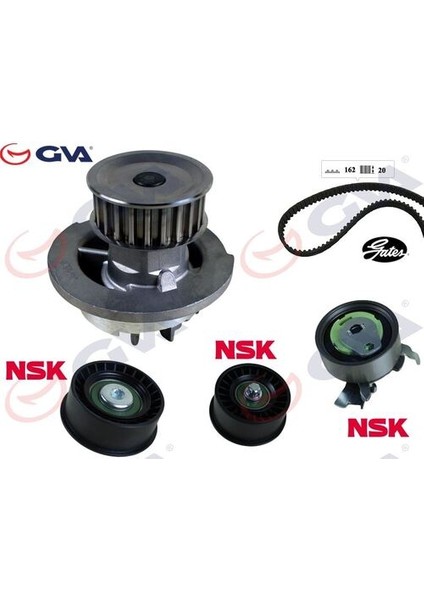 59WPK9008-2 Devirdaimlı Eksantrik Gergi Kiti Astra G-Corsa C-Vectra C-Meriva A-Zafira A 1.4-1.6-1.8 16V Z16-14XE 95518060