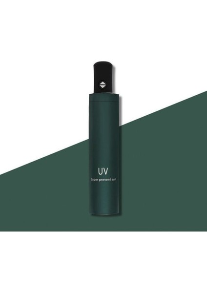 Lbw Otomatik Uv Korumalı Şemsiye Güneşli ve Yağmurlu Şemsiye-Koyu Yeşil (Yurt Dışından)