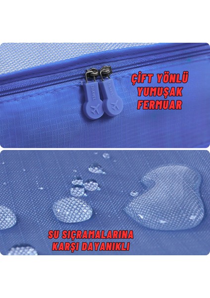 Valiz Seyahat Çanta Düzenleyici 6 Parça Seyahat Bavul Düzenleyici Organizer Set