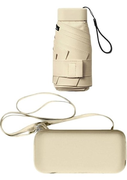 Hss Seyahat Şemsiyesi Güçlü Hafif Su Geçirmez Kompakt Şemsiye Erkekler Kadınlar Için -Bej Rengi (Yurt Dışından) modelleri