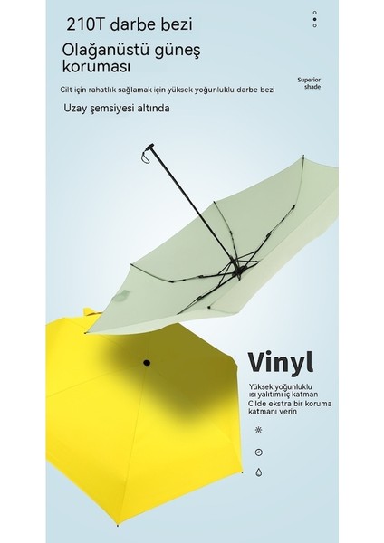 Lbw 6 Kaburgalı Ultra Hafif Katlanır Şemsiye-Açık Yeşil (Yurt Dışından) modelleri