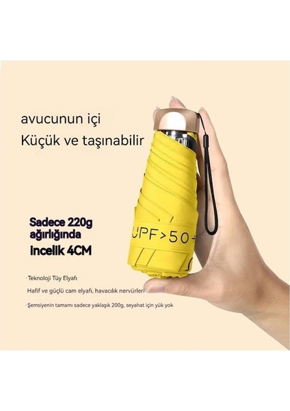 Hss Güneş Şemsiyesi Şemsiye Güneş Kremi Uv Karşıtı Küçük Taşınabilir Şemsiye -Orange - Orange (Yurt Dışından) fiyatları