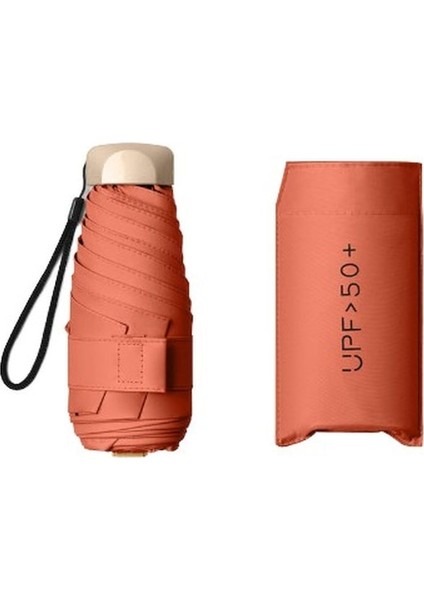 Hss Güneş Şemsiyesi Şemsiye Güneş Kremi Uv Karşıtı Küçük Taşınabilir Şemsiye -Orange - Orange (Yurt Dışından) modelleri