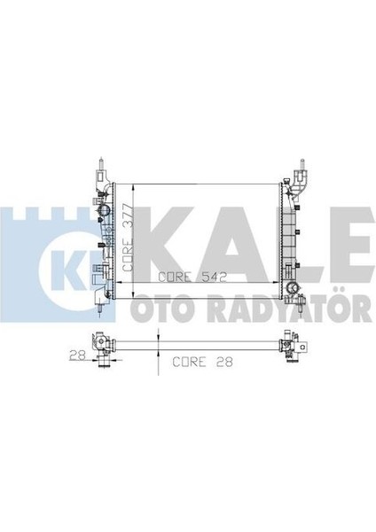0135012AL Motor Radyatör Linea 1.4mpı 542X377X28 1 Sıra Al Pl Sistem 51784706
