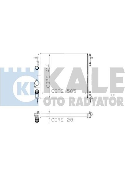 0520262AL Motor Radyatör Megane 1.4 1.6 2.0 Mekanik Klimalı 2 Sıra Al Pl 585X414.5X28 8200189286