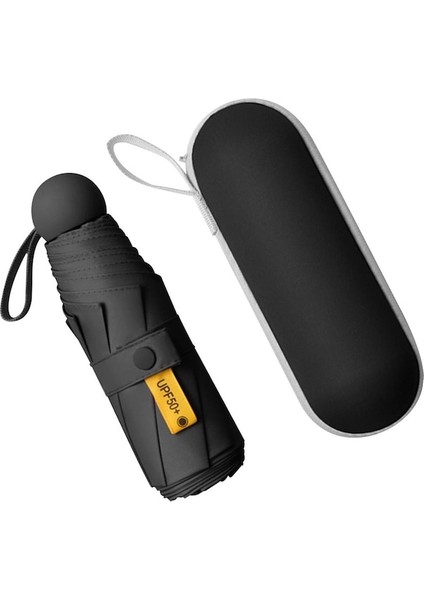 Hss Seyahat Güneşlik Şemsiye Cep Şemsiye Çanta Şemsiye Sağlam-Siyah (Yurt Dışından) indirimleri