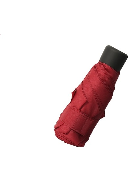 Ww Ultra Hafif ve Taşınabilir Cep Katlanır Şemsiye-Bordo (Yurt Dışından)