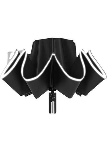 Hyt-Portatif Kalınlaştırılmış Rüzgar Geçirmez Kalınlaştırılmış Şemsiye-Siyah (Yurt Dışından)