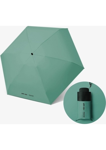 Hss Upf 50+ Katlanabilir Kadın Şemsiye -Yeşil (Yurt Dışından)