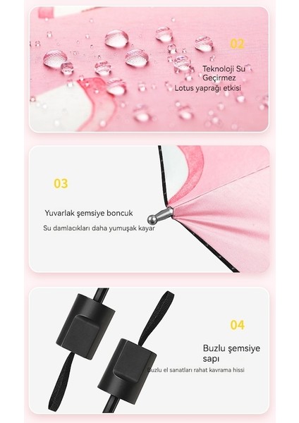 Ww Sevimli Meyve Deseni Katlanır Kadın Şemsiye - Pembe (Yurt Dışından) fiyatları