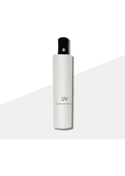 Lbw Otomatik Uv Korumalı Şemsiye Güneşli ve Yağmurlu Şemsiye-Beyaz (Yurt Dışından)