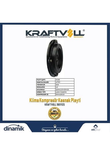 19011125 Klima Kompresör Göbeği Toyota Bmw Mercedes DNS-10S15-RUBBER 4472204863