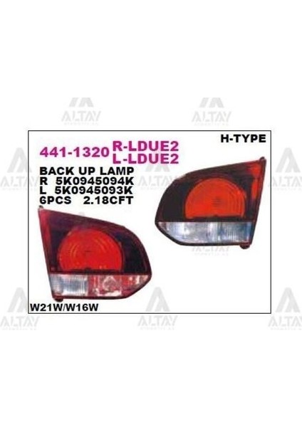 4411320LLDUE2 Bagaj Stop Lambası Sol Volkswagen Golf Vı Koyu 5K0945093AA