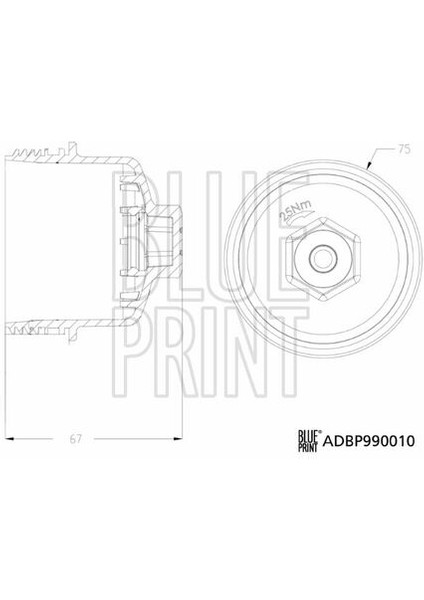 Blue Print ADBP990010 Yağ Filtresi Kapağı Opel Pkw 55593189