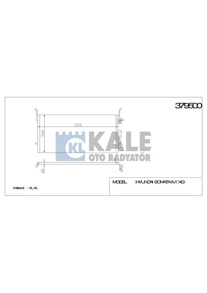 379500 Klima Kondenseri Hyundai Sonata Iv-Xg Al Al 703X350X18 9760638003
