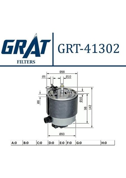 41302 Mazot Filtresi Acık Tip Süngerli Nissan Qashqai 07-11 1.5 Dcı Koleos 2.0 Dcı 4x3 16400JD52C