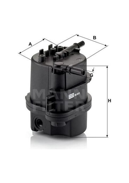 WK9015X Yakıt Filtresi Bipper Nemo P307 207 206 C3 C2 1.4 Hdı Fusion Fiesta 1.4tdcı E148044