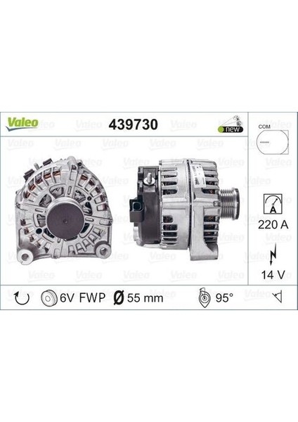 439730 Alternatör Sarj Dinamosu Bmw F10 N47 N56 12318507625