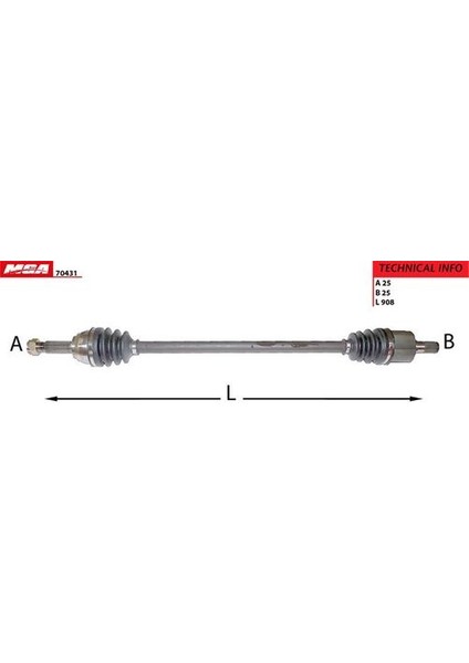 70431 Aks Komple Sağ Abs'li Accent 00-06 Milenyum Admire 1.3 1.5-Getz 03-06 1.3-1.5 710047