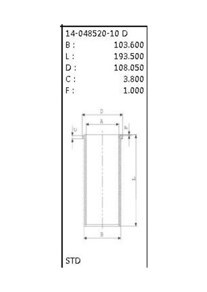 14-048520-10 Gomlek 87-71342-100-STD Kore KOBRA-K3500 Dizel 1993-