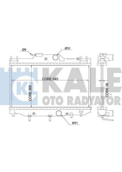 342170 Radyatör Corolla Corolla Compact Lıftback Wagon 1.4 1.6 00 01 164000D030
