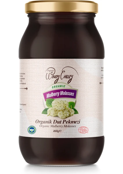 Organic Windy Valley Dut Pekmezi Soğuk Sıkım Katkısız Şeker ilavesiz  (460gr)