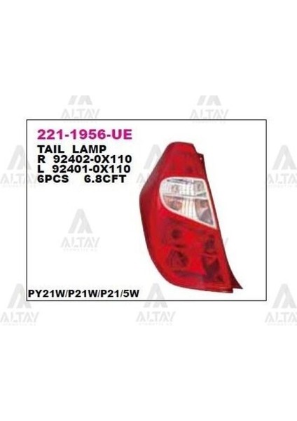 2211956LUE Stop Lambası Sol I10 11- 924010X110