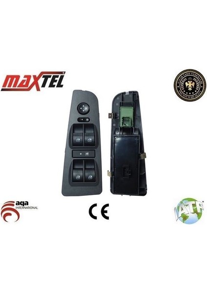 18205320 Cam Anahtarı Linea Ön Sol Ayna Ayarlı 16 Fişli (Kasalı Yeşil ve Siyah) 7354423320
