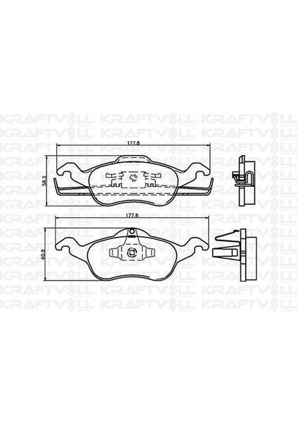 07010115 Ön Fren Balatası Focus 1.6 16V 1.8 16V 1.8tdcı 2.016V 98-03 1075558