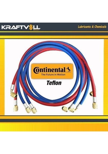 19015133 Klima Gaz Basma Hortumu 2500MM F 3 8 F 3 8 90C Mavi Continental