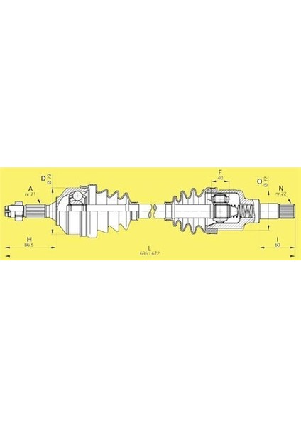 4450221 Komple Aks Sol C3 1.4 Hdı 02 70HP 636MM 3272.ES