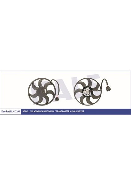 417200 Fan Motoru Transporter T5 1.9tdı 2.5tdı Büyük Olan 450W 420MM Axb Axc Axd 03-9 7H0959455A