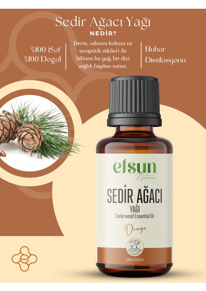 Sedir Ağacı Uçucu Yağı %100 Doğal Saf 10 ml