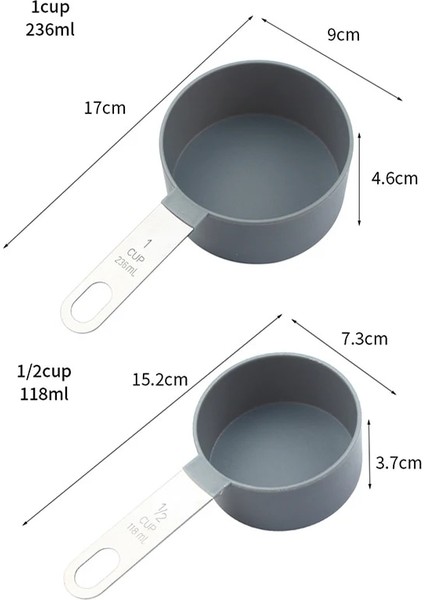Siyah2 Tarzı Et Çok Amaçlı Kaşık Bardak Ölçme Aletleri Pp Pişirme Aksesuarları Paslanmaz Çelik Plastik Saplı Mutfak Aletleri (Yurt Dışından) indirimleri