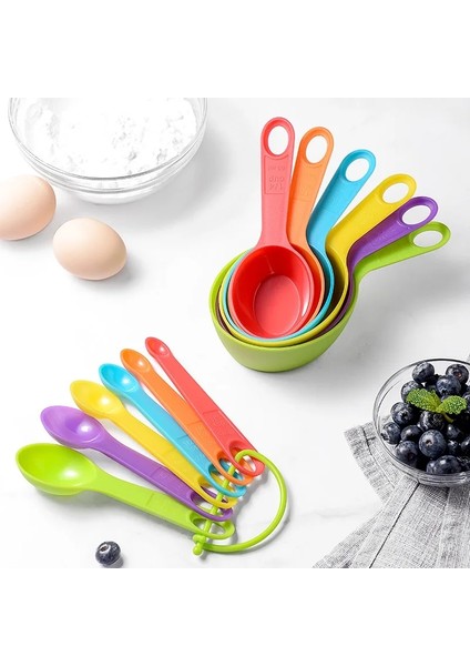 Renkli 12 Adet Tarzı Diğer Ölçek Ölçme Kaşığı Mutfak Ölçüm Setleri Alet ve Aksesuarlar Pişirme Aksesuarları Araçlar Attrezzi Da Cucina (Yurt Dışından) modelleri