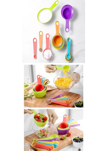 Renkli 12 Adet Tarzı Diğer Ölçek Ölçme Kaşığı Mutfak Ölçüm Setleri Alet ve Aksesuarlar Pişirme Aksesuarları Araçlar Attrezzi Da Cucina (Yurt Dışından) indirimleri
