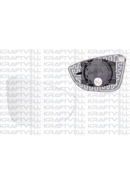 09080172 Dış Dikiz Ayna Camı Elektrikli Isıtmalı Sağ Convex Camlı Passat (10-) 3C8857522