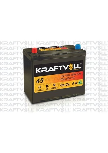 18010004 Akü 12V 45 Ah NS60 (238X129X227) Dar Tam Kapalı Ters