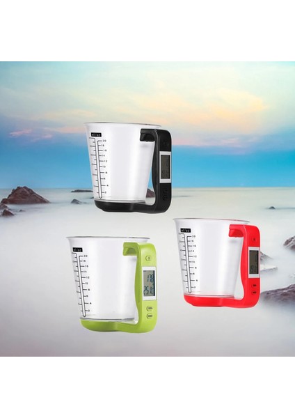 Yeşil Stil 1 Adet Dijital Mutfak Elektronik Ölçme Fincan Ölçeği Ev Sürahi Terazi ile LCD Ekran Sıcaklık ÖLÇÜMÜ.5X13.5CM (Yurt Dışından) fırsatları