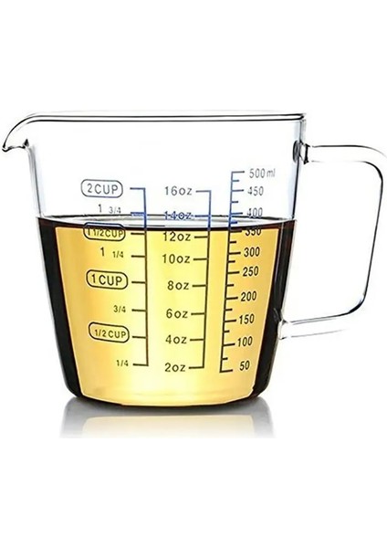 1 Adet Stil 1 Adet Şeffaf Kalınlaşmak Isıya Dayanıklı Borosilikat Cam Ölçme Fincan Ölçekli Çocuk Süt Bardağı Mikrodalga Ölçme Fincan (Yurt Dışından)